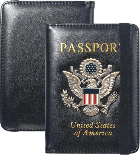 Vista 8 de Tarjetero para pasaporte, Negro
