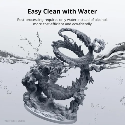 Vista 2 de ANYCUBIC Resina de impresora 3D lavable al agua 2.0, resina 3D de alta precisión de 405 nm, resina de fotopolímero de baja contracción para Gris