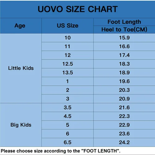 Vista 6 de Uovo Tenis deportivos para correr para niños, a prueba de agua, antideslizantes, para exteriores, senderismo, para niños pequeños y grandes