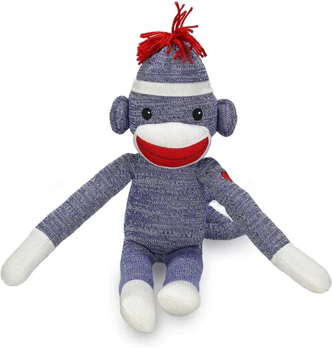 Vista 15 de Plushland Adorable Mono de Calcetines, El Original y Tradicional Juguete de Animal de Peluche Tejido a Mano, Regalo para Niños, Bebés, Adolescentes
