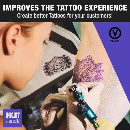 Vista 4 de Ink Jet Tinta de plantilla de recarga compatible con plantillas de tinta de impresora (violeta, botella de 4 onzas)