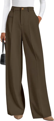 Vista 25 de PRETTYGARDEN Pantalones de vestir de trabajo de pierna ancha a medida para Negro