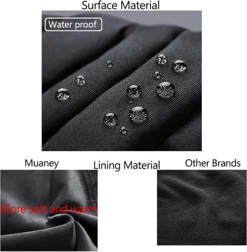 Vista 3 de Muaney Mens Ski Snow Waterproof Softshell Outdoor Hiking Velour Lined with Zipper Bottom Leg