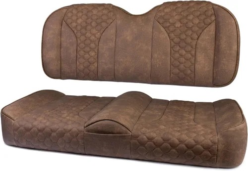 Vista 7 de MODZ® FS2 Custom Golf Cart Asiento Delantero para Yamaha Drive2 - [2017-Up] - [Añadir $40] - Base Marrón - Patrón Cobra