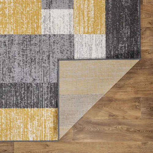 Vista 6 de Rugshop Oslo - Alfombra moderna geométrica resistente a la decoloración Amarillo