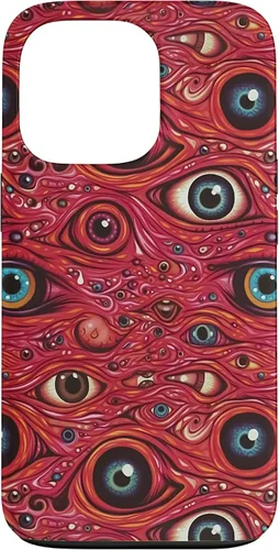 Vista 9 de iPhone 13 Weirdcore Dreamcore Horror Trippy psicodélico Estuche de globos oculares
