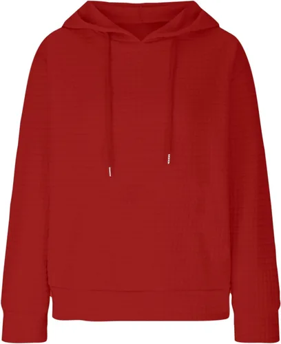 Vista 4 de Sudaderas con capucha para mujer, elegante, casual, de manga larga, con cordón de punto, a la moda, color liso, cómodo, con bolsillo