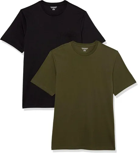 Vista 26 de Amazon Essentials Men's Short-Sleeve Crewneck Pocket T-Shirts, Pack of 2