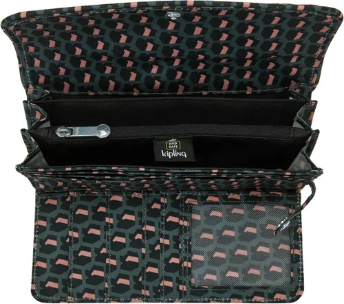 Vista 3 de Kipling Money Land para mujer, tecnología RFID anti-hacker, billetera de nailon a presión