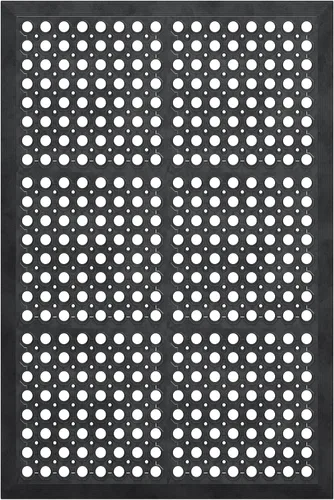 Vista 3 de Ottomanson Tapete de goma resistente, antideslizante, impermeable, fácil de limpiar, tapete antifatiga para cocinas comerciales, restaurantes