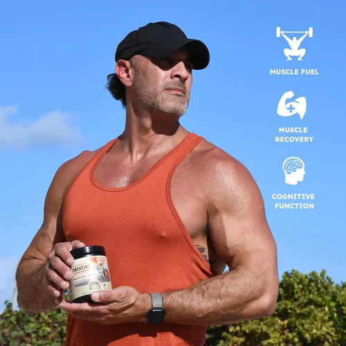 Vista 4 de Earth Fed Muscle Monohidrato de creatina en polvo, 10.58 oz, 60 porciones Creatina alemana Creapure para fuerza, potencia y crecimiento muscular