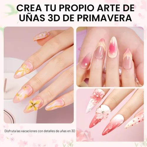 Vista 4 de Makartt Arte de uñas en gel 3D, pegamento de gel para esculpir para dibujar, moldear, escultura, gemas y decoración, esmalte de gel transparente que