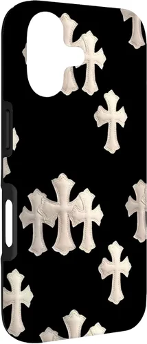 Vista 3 de Funda en blanco y negro con cruces para iPhone 17