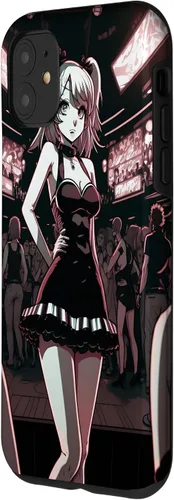Vista 2 de Funda de dibujos animados para iPhone 11 Sexy Japonesa Gótica Chica Gótica Anime
