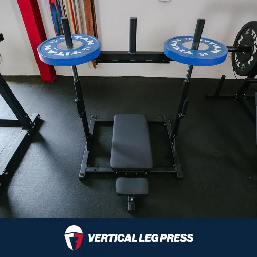 Vista 2 de Titan Fitness Máquina de prensa vertical de piernas, entrenamiento de fortalecimiento de piernas para gimnasio en casa, prensas de alta intensidad