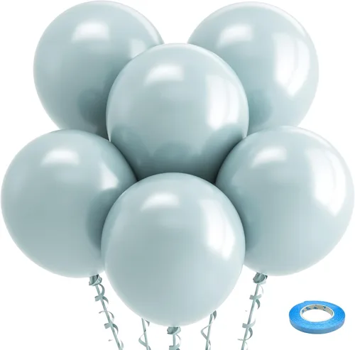 Vista 200 de Bezente Paquete de 150 globos de látex mate color burdeos de 5 pulgadas rojo (07-Red-G42)