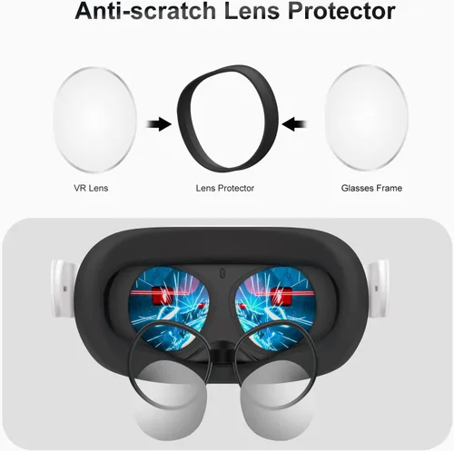 Vista 8 de SUPERUS Face Cover Pad & Glasses Spacer Compatible with OculusMeta Quest 2 Accessories, Enhanced Comfort, and Prevent Your Glasses from Scratching