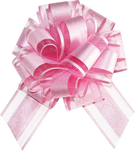 Vista 9 de HQJAXJ 6 lazos azul cielo para envolver regalos, lazos con purpurina de 6 pulgadas para cestas de regalo, Pascua, cestas de regalo, fiestas