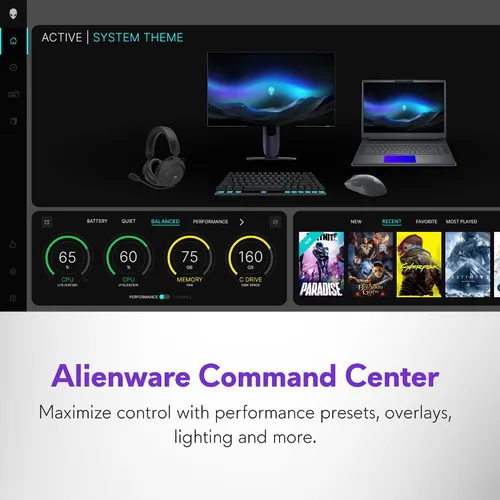 Vista 8 de Alienware Portátil para juegos 16 Area-51, RTX5070 Ti, Intel Core Ultra 9