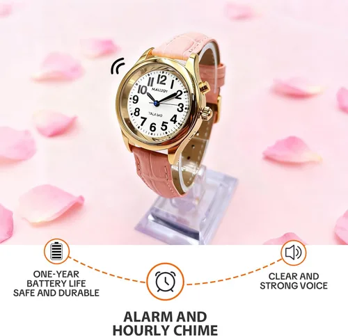Vista 4 de Talking Watch, Loud Clear Voice for Elderly Blind or Visually Impaired, Speaks The Time, Date or Alarm Time