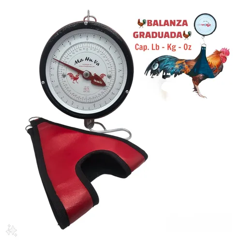 Vista 3 de Báscula colgante con bolsa de apoyo para pesar gallos - Báscula graduada para pesar gallos Bascula Graduada para pesar Aves
