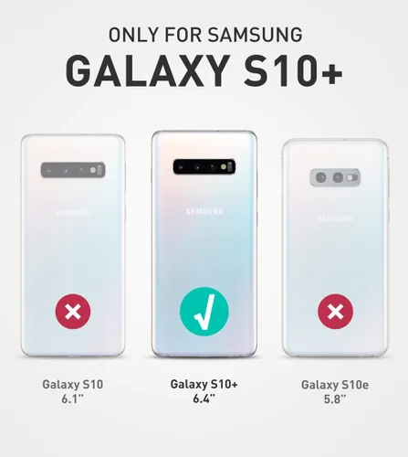 Vista 6 de i-Blason Cosmo Series - Funda para Samsung Galaxy S10+ Plus, elegante funda protectora con purpurina sin protector de pantalla integrado (mármol)