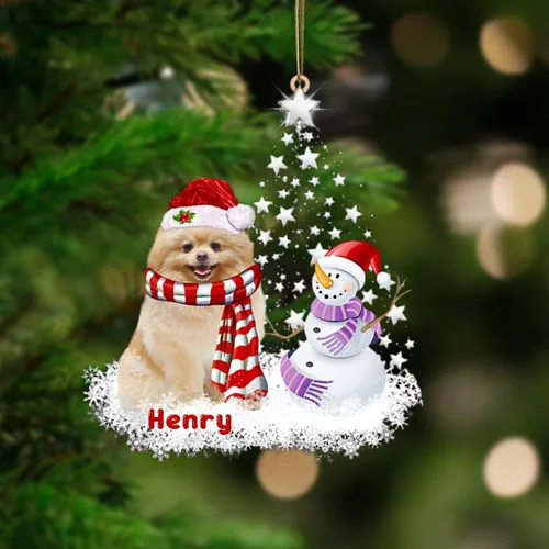 Vista 38 de Nazenti Adorno personalizado de árbol de bulldog americano con 1 soporte debajo de la estrella, adorno de perro personalizado para amantes