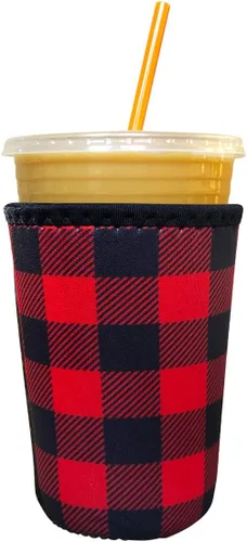 Vista 80 de Funda Koverz para café helado, funda aislante de neopreno para taza, se ajusta a una taza de café de 32 Oz., lavable y reutilizable, accesorios