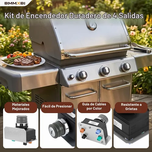 Vista 4 de Kit de encendido electrónico 1836-13 7629 para Weber Genesis 300 Series (2011-2016)