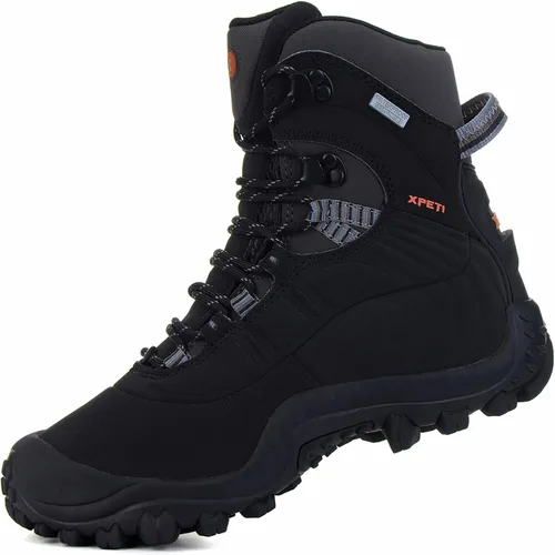 Vista 3 de Xpeti - Botas de senderismo Thermator para mujer, impermeables y de alto corte