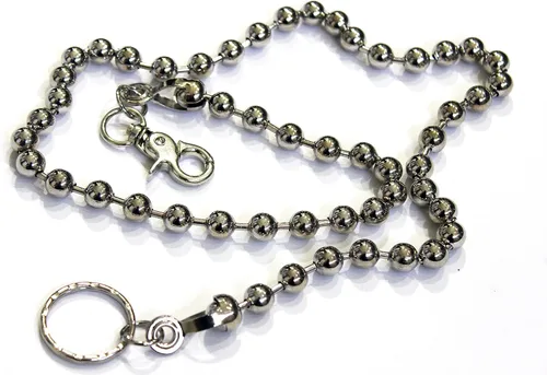 Vista 3 de TFJ - Llavero de metal para hombre (tamaño grande), diseño de bolas, extra largo