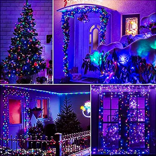Vista 7 de Yiaht Paquete de 12 luces de hadas que funcionan con pilas, 2,1 metros, 20 LED, resistentes al agua, cable plateado, con efecto de luciérnagas