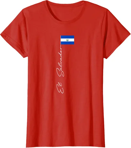 Vista 56 de Camiseta patriótica con bandera de El Salvador, Negro