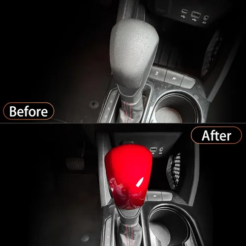 Vista 4 de YOUTOOCAR Cubierta para pomo de palanca de cambios Compatible con accesorios Chevy Trax 2024-2025 (Rojo)