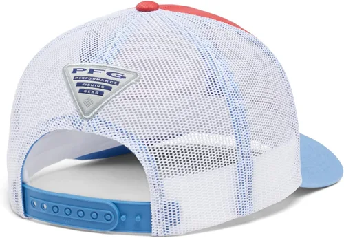 Vista 23 de Columbia Gorra de bola de malla Bandera antigua de malva/blanco/pescado