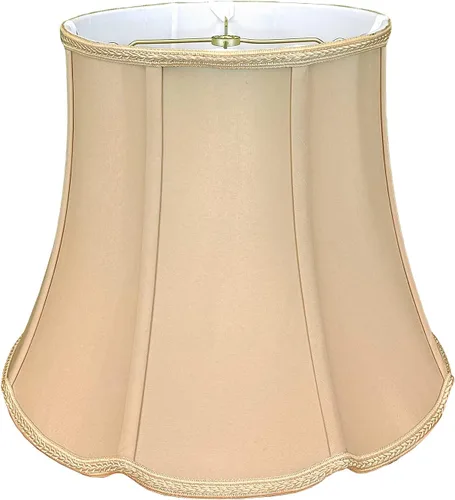 Vista 8 de Royal Designs - Pantalla de lámpara de diseño con muesca en V con parte inferior de tambor, cáscara de huevo, 10 x 14 x 11.5 pulgadas Eggshell