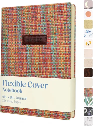 Vista 16 de WORLD TRAVELER Eccolo Medium Lined Journal Notebook, A5 Writing Journal, 256 Ruled Ivory Pages, Ribbon Bookmark
