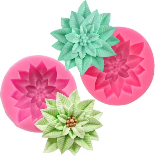 Vista 22 de 2 Piezas Pequeño Molde de Girasol de Silicona para Decoración de Fondant, Chocolate, Caramelo, Pastel, Vela, Jabón, Hornear, Pasta de Polímero