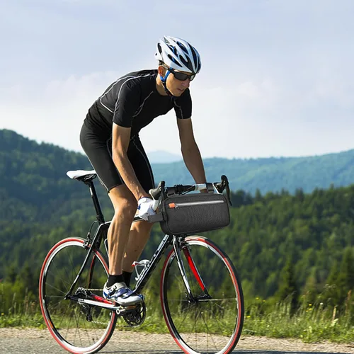 Vista 8 de Bolsa de Manillar de Bicicleta Profesional Impermeable Bolsa Frontal de Barra Transversal de Bicicleta Cesta de Bicicleta Bolsas de Marco