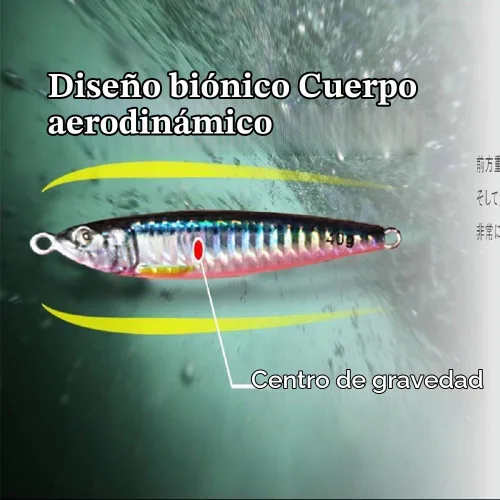 Vista 5 de 4 piezas de plantillas verticales de tono lento largo de lanzamiento lento, señuelo de pesca artificial de agua salada, plantilla de brillo UV
