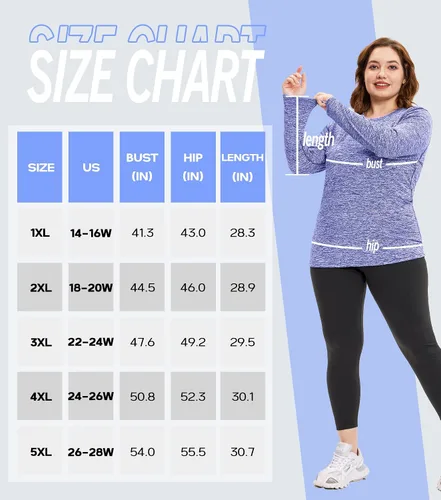 Vista 5 de COOTRY Camisas térmicas de talla grande para mujer, con forro polar, cuello redondo, ropa interior de capa base