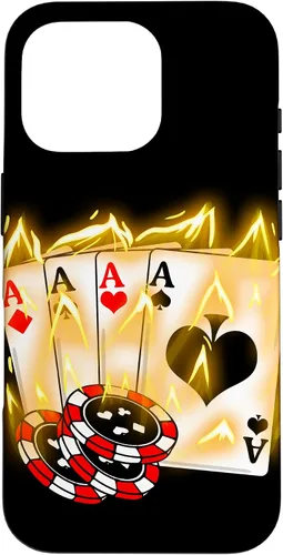 Vista 20 de Burning Four Aces Poker Cool Quad Aces Poker Player Gift Case for iPhone 17