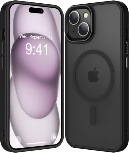 Vista 47 de Fuerte magnético para iPhone 11, compatible con Magsafe, [resistente a caídas de 13 pies] Funda trasera translúcida mate con sensación de piel