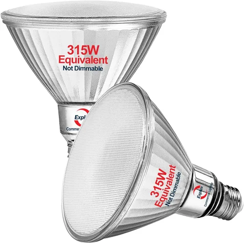 Vista 11 de Explux - Bombilla LED PAR38 equivalente a 300 W, ultra brillante, 4100 lúmenes, vidrio completo impermeable y antienvejecimiento, no regulable, foco