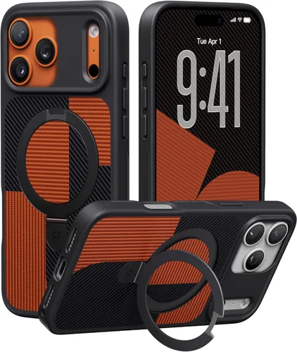 Vista 68 de CASEKOO - Funda diseñada para iPhone 14 Pro con soporte magnético invisible [protección contra caídas de grado militar] [compatible con MagSafe]