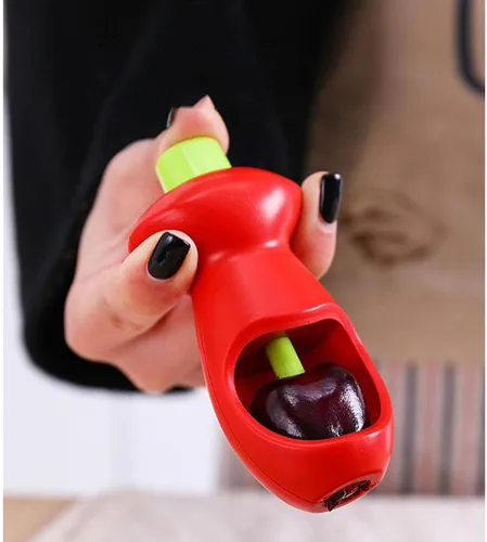 Vista 5 de HEMOTON Cherry Pitter Fruit Core Remover Tool Gadget de cocina para eliminación rápida de cereza y fruta Núcleo Diseño para uso doméstico