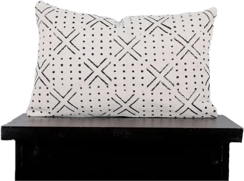 Vista 28 de Trade Star Mudcloth - Funda de cojín decorativa para lumbar, 100% algodón, color índigo, estilo granja, funda de almohada gruesa, estilo bohemio