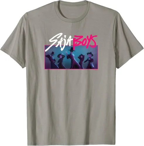 Vista 29 de Camiseta Oficial de KPop Demon Hunters Saja para Niños Negro