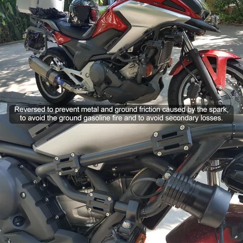 Vista 4 de Estink Bloque de parachoques para motor de motocicleta, 3 pares, negro, trasero inferior, apto para R1200GS R1150GS R1100GS F800GS F650GS F700GS