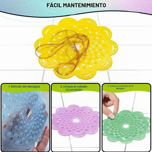 Vista 5 de Rinseroo - Paquete de 4 colectores de cabello perfumados para drenaje de ducha, cítricos, lavanda, eucalipto, brisa oceánica, trampa reutilizable